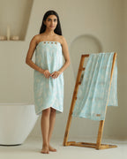 Bamboo jacquard body wrap | Sky Blue