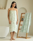 Bamboo jacquard body wrap | Meadow Green