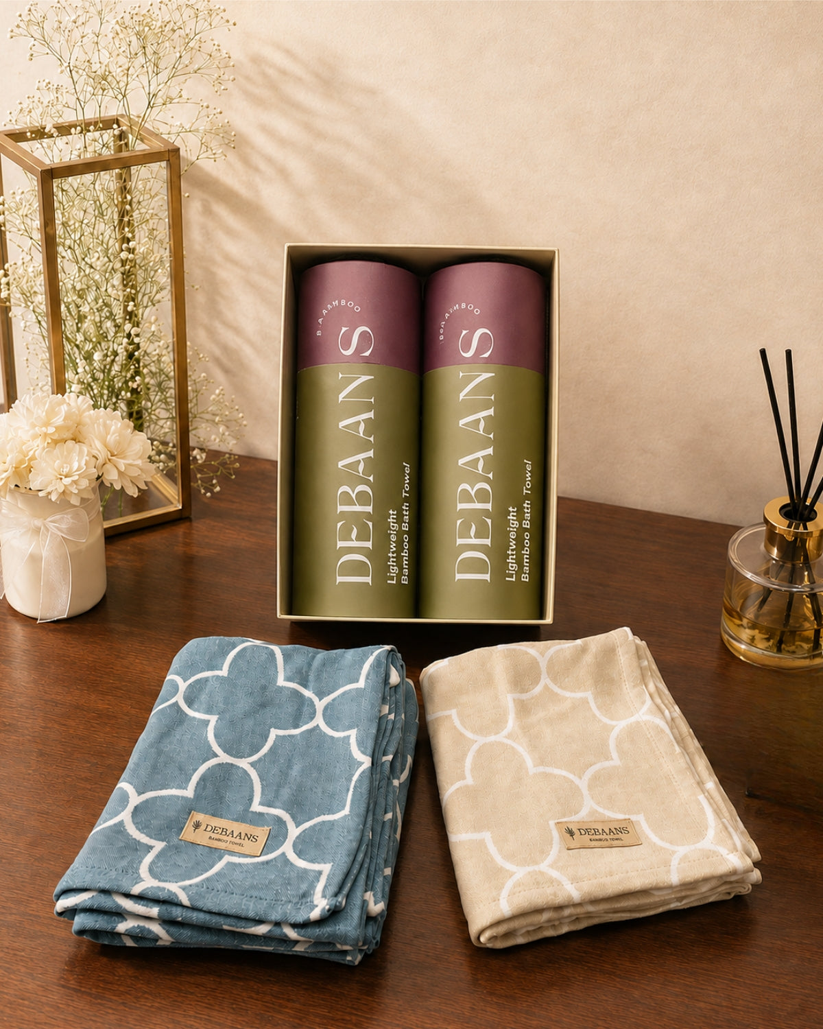 Gift Set of 2 Jacquard Bath Towels