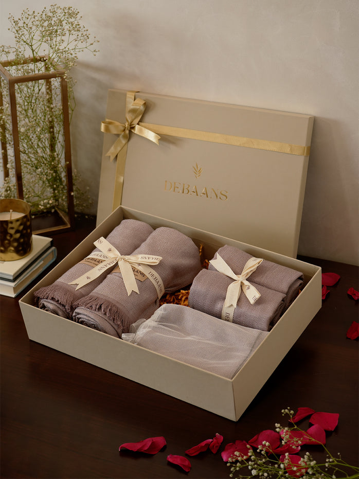 6 pc towel gift set ‚ 2 bath + 2 hand + 2 face towels