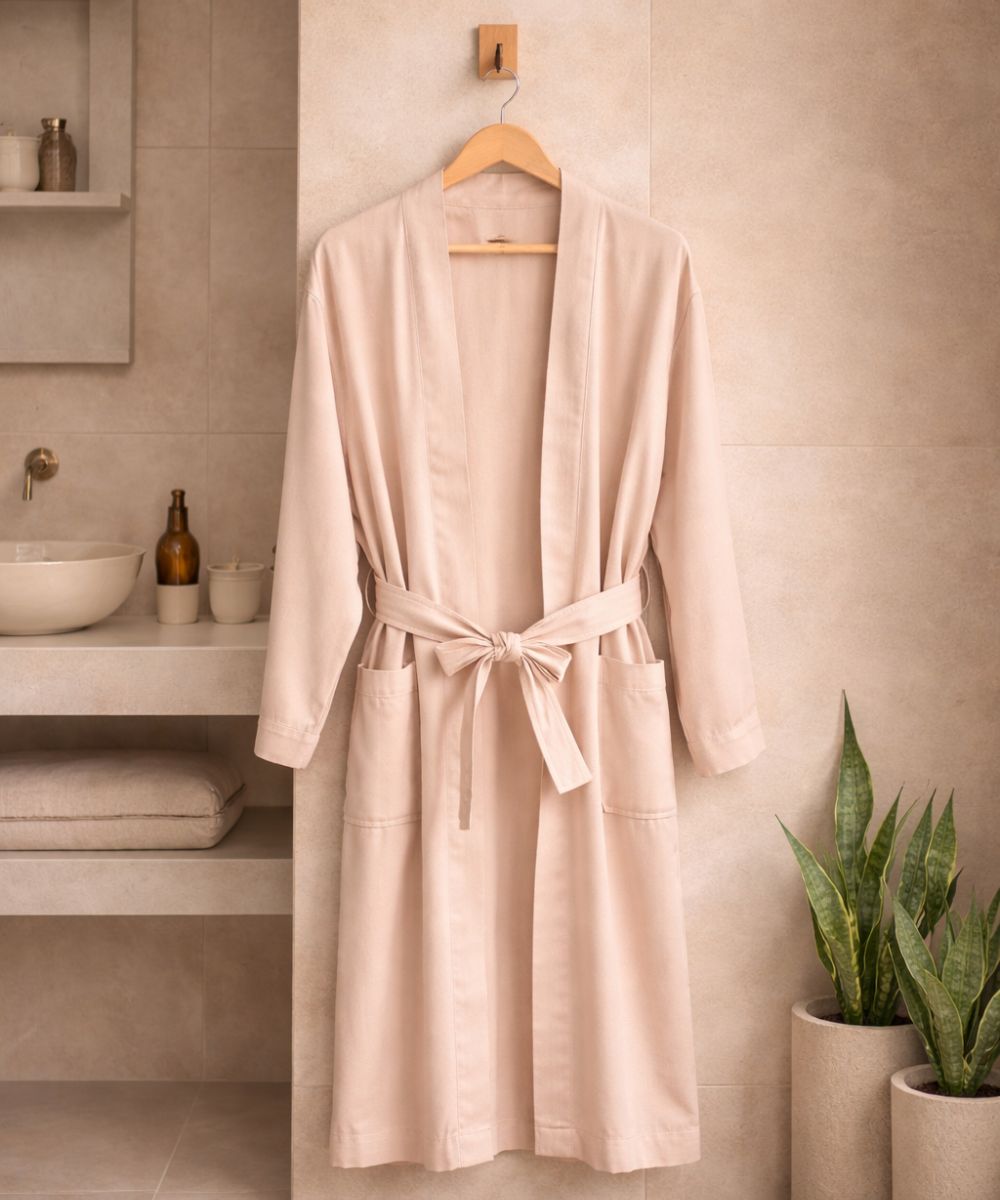 Beige Bamboo Bathrobes