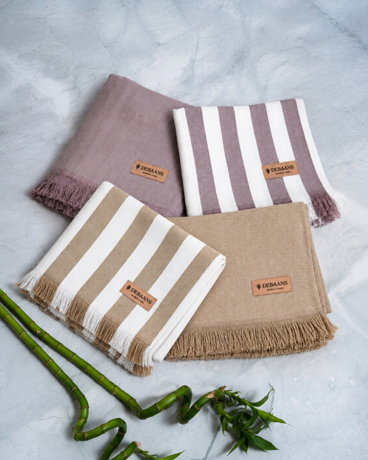 Set of 4 Bamboo Bath Towels
