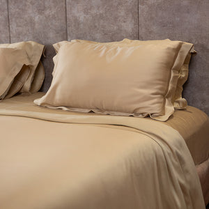 Beige bamboo bedsheet set