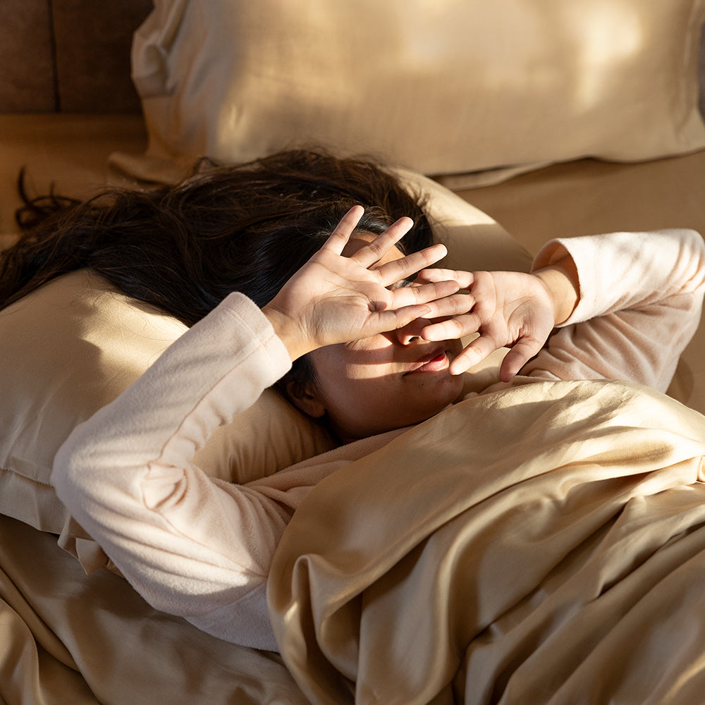 Beige bamboo bedsheet set