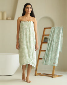 Bamboo jacquard body wrap | Meadow Green
