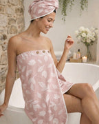 Bamboo jacquard body wrap | Blossom Pink
