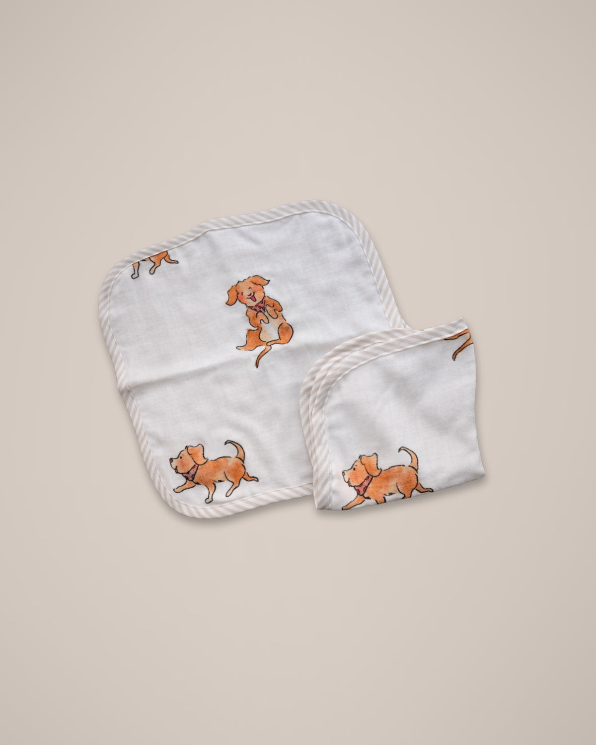 Set of 2 Bamboo washcloths | Dog
