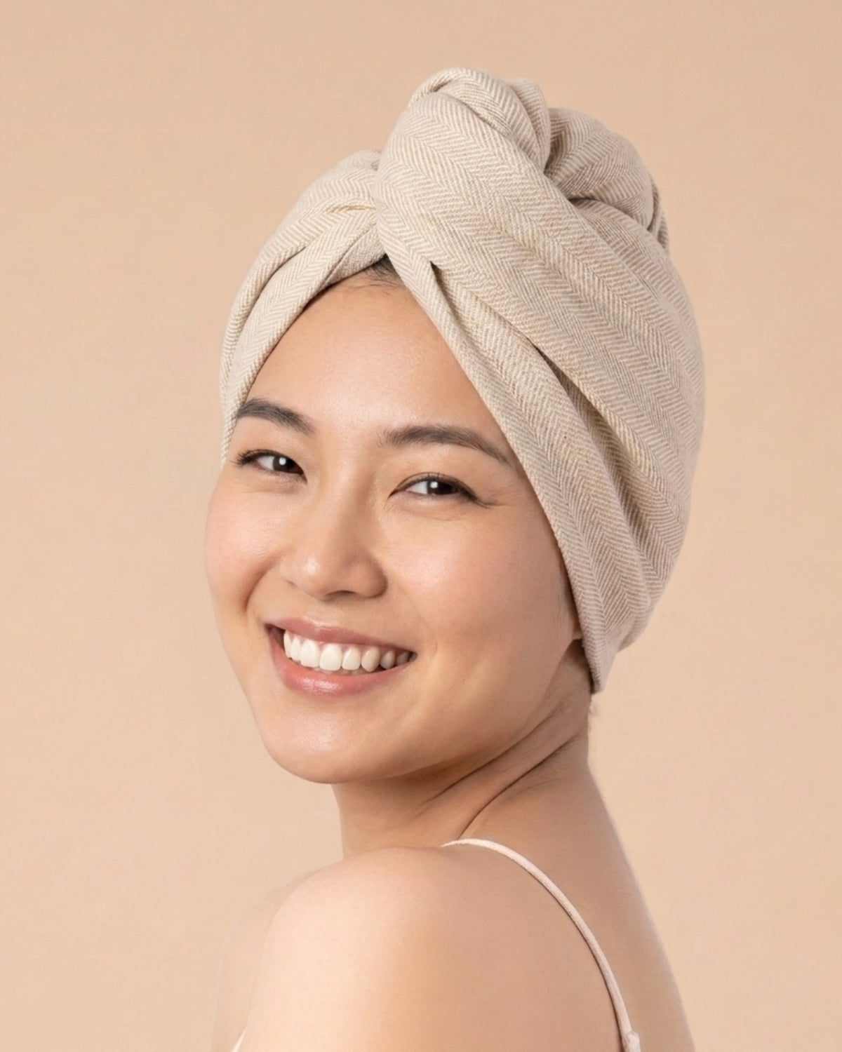 100% Bamboo Hair towel | Beige