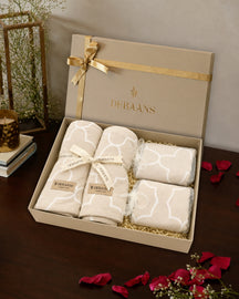 4 pc jacquard towel gift set‚ 2 bath + 2 hand