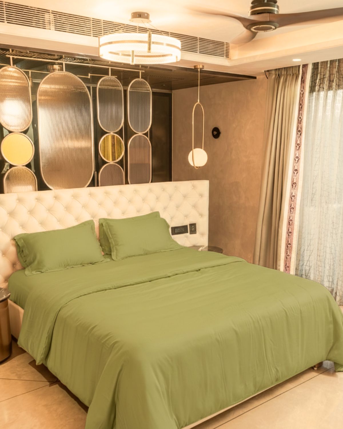 Green Bamboo King Duvet Cover Set