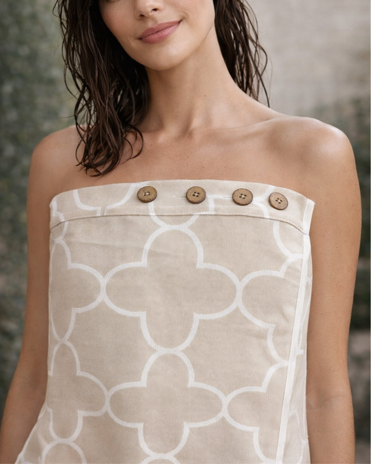 Bamboo jacquard body wrap | Sand