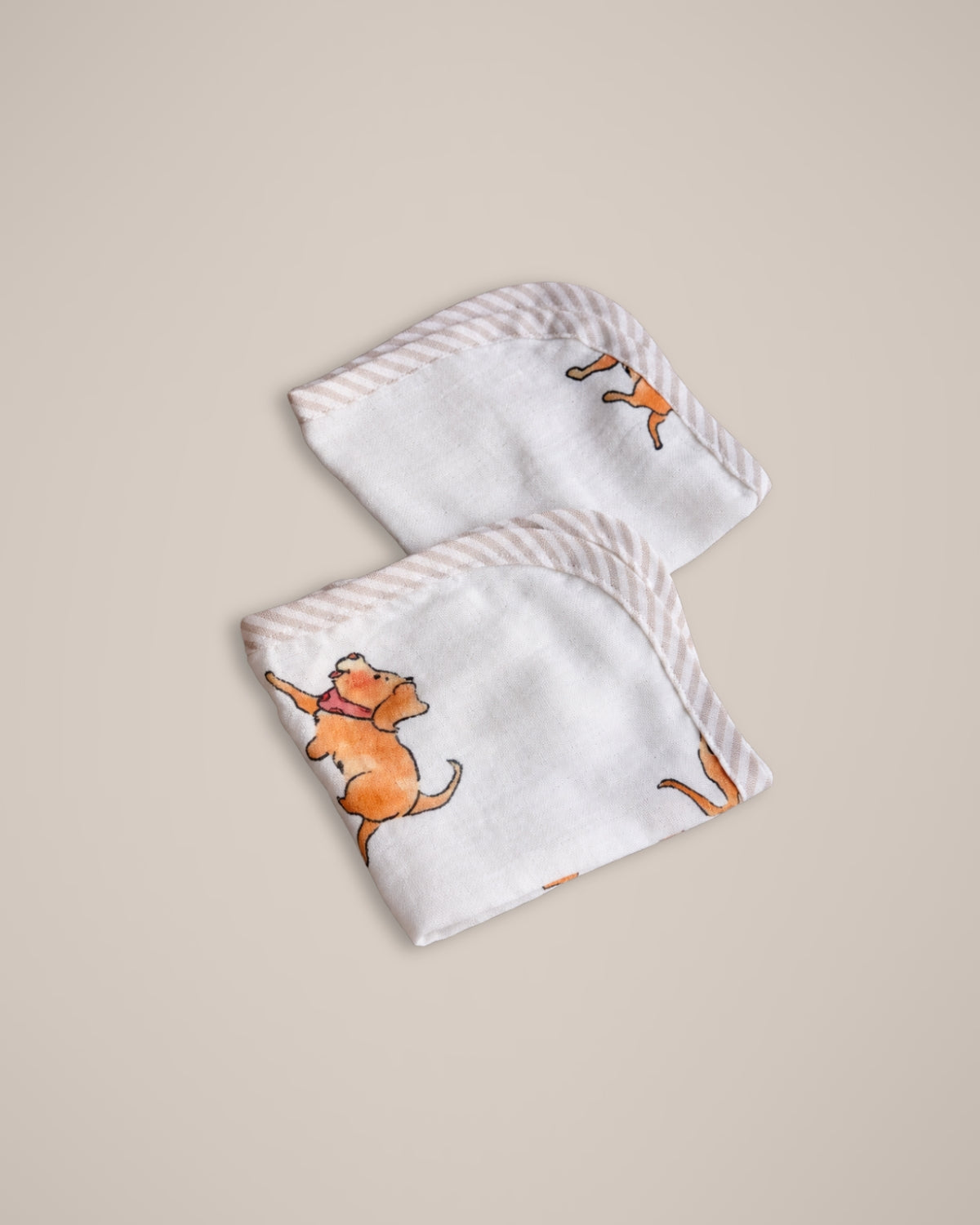 Set of 2 Bamboo washcloths | Dog