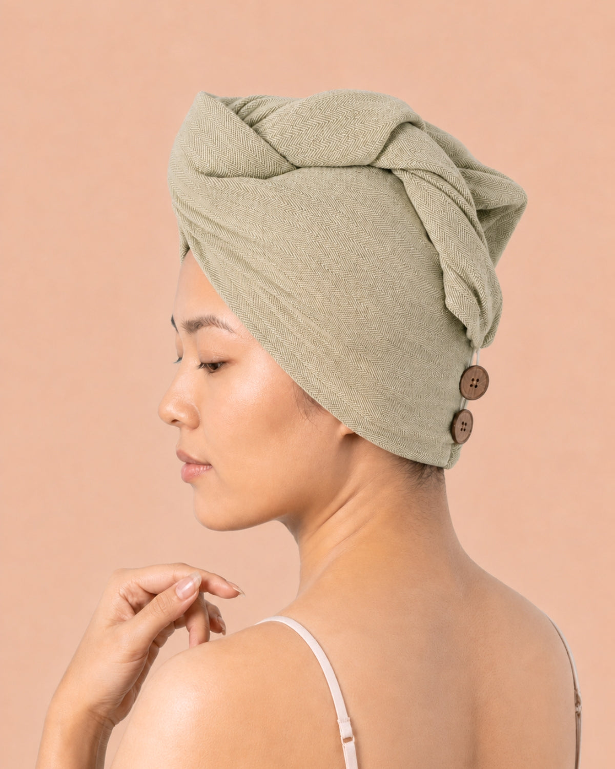 100% Bamboo Hair towel | Olive