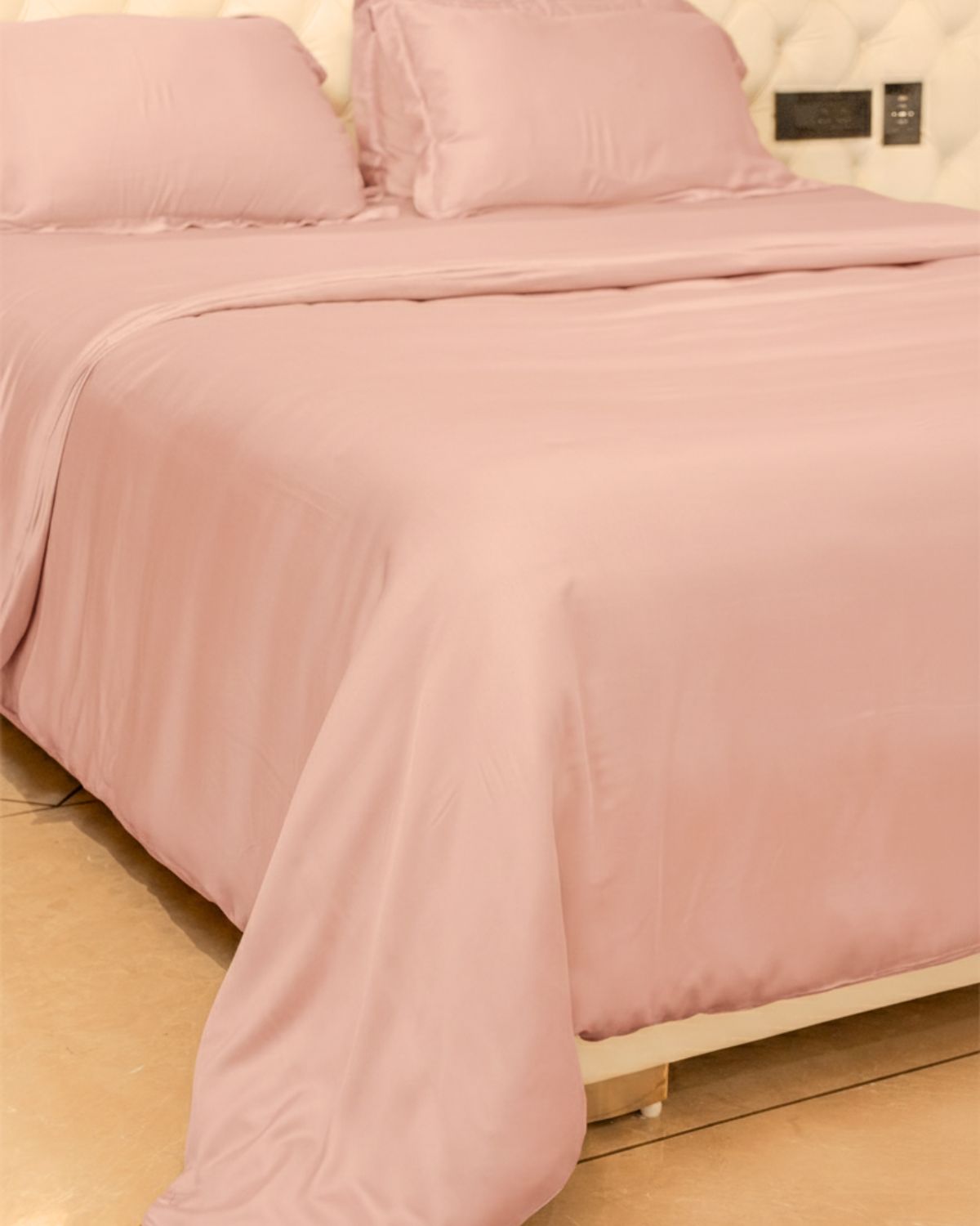 Blush Bamboo King Duvet Cover Set