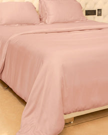 Blush Bamboo King Duvet Cover Set