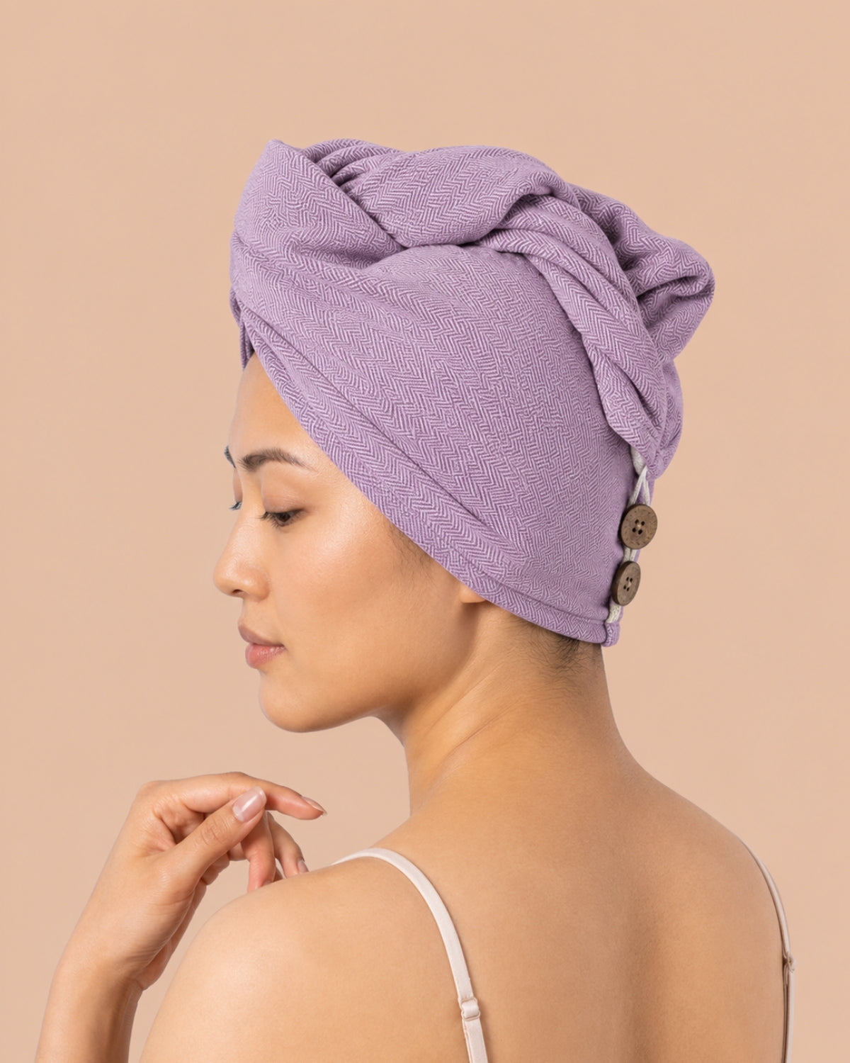 100% Bamboo Hair towel | Plum