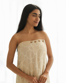 Bamboo jacquard body wrap | Sand