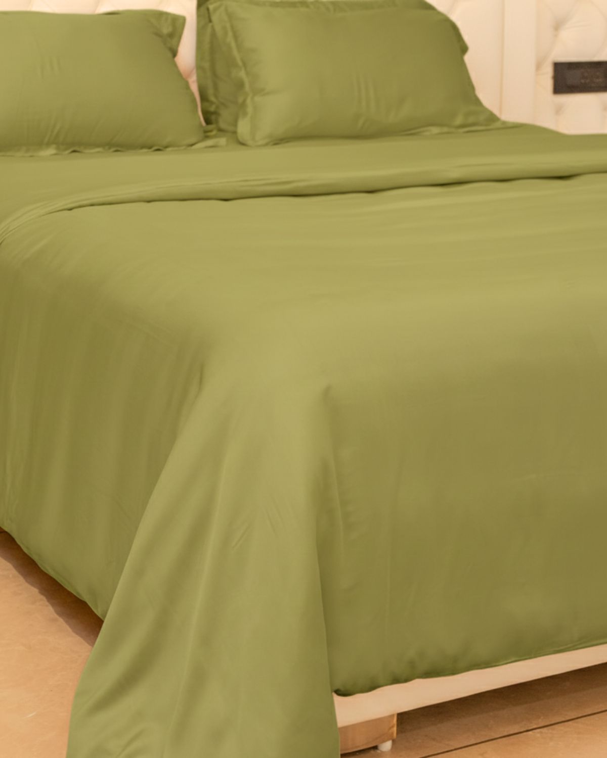 Green Bamboo King Duvet Cover Set