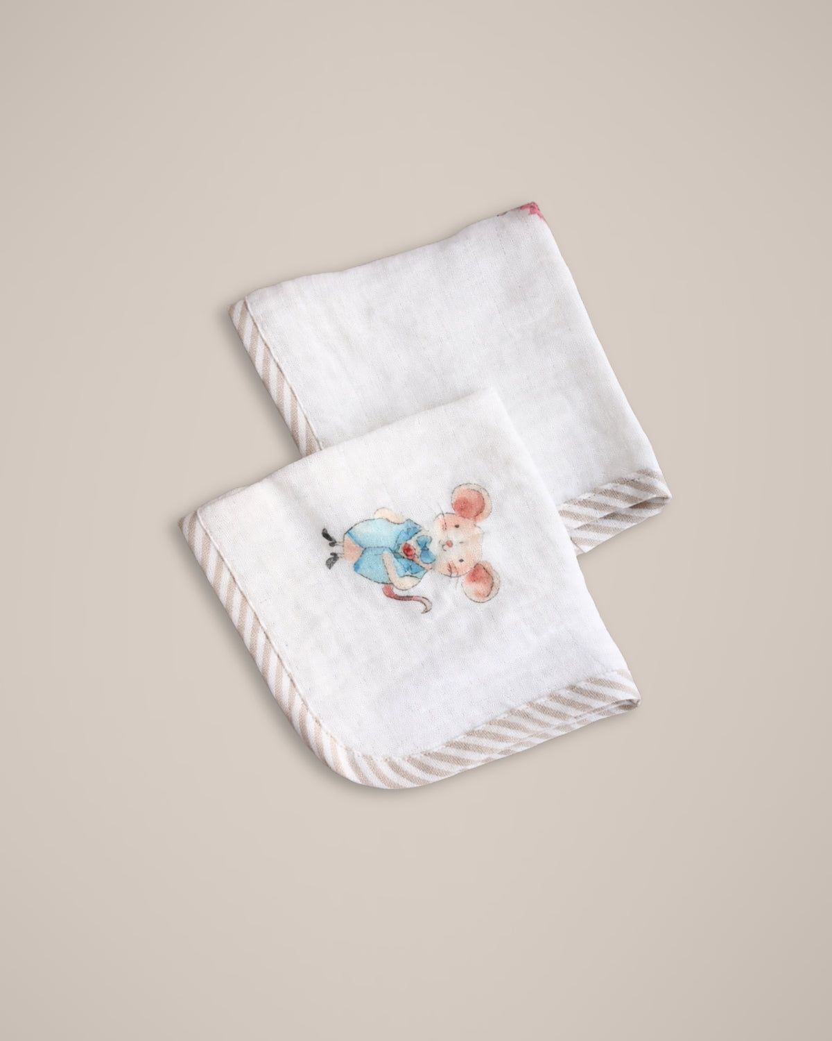 Set of 2 Bamboo washcloths | Mice