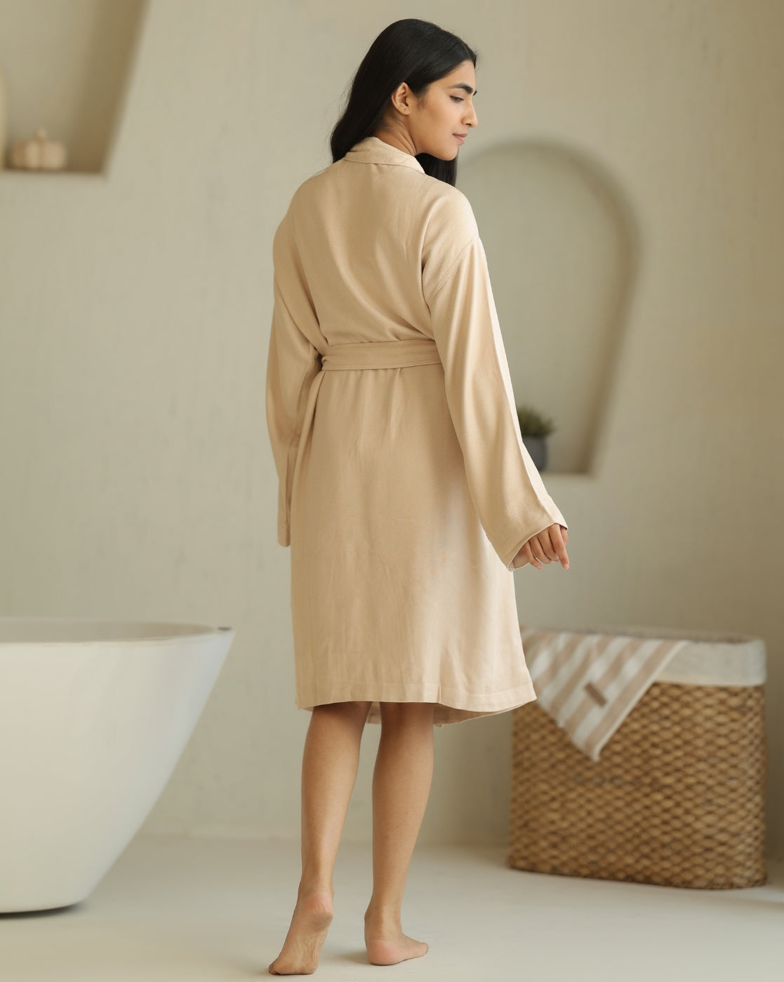 Beige Bamboo Bathrobes