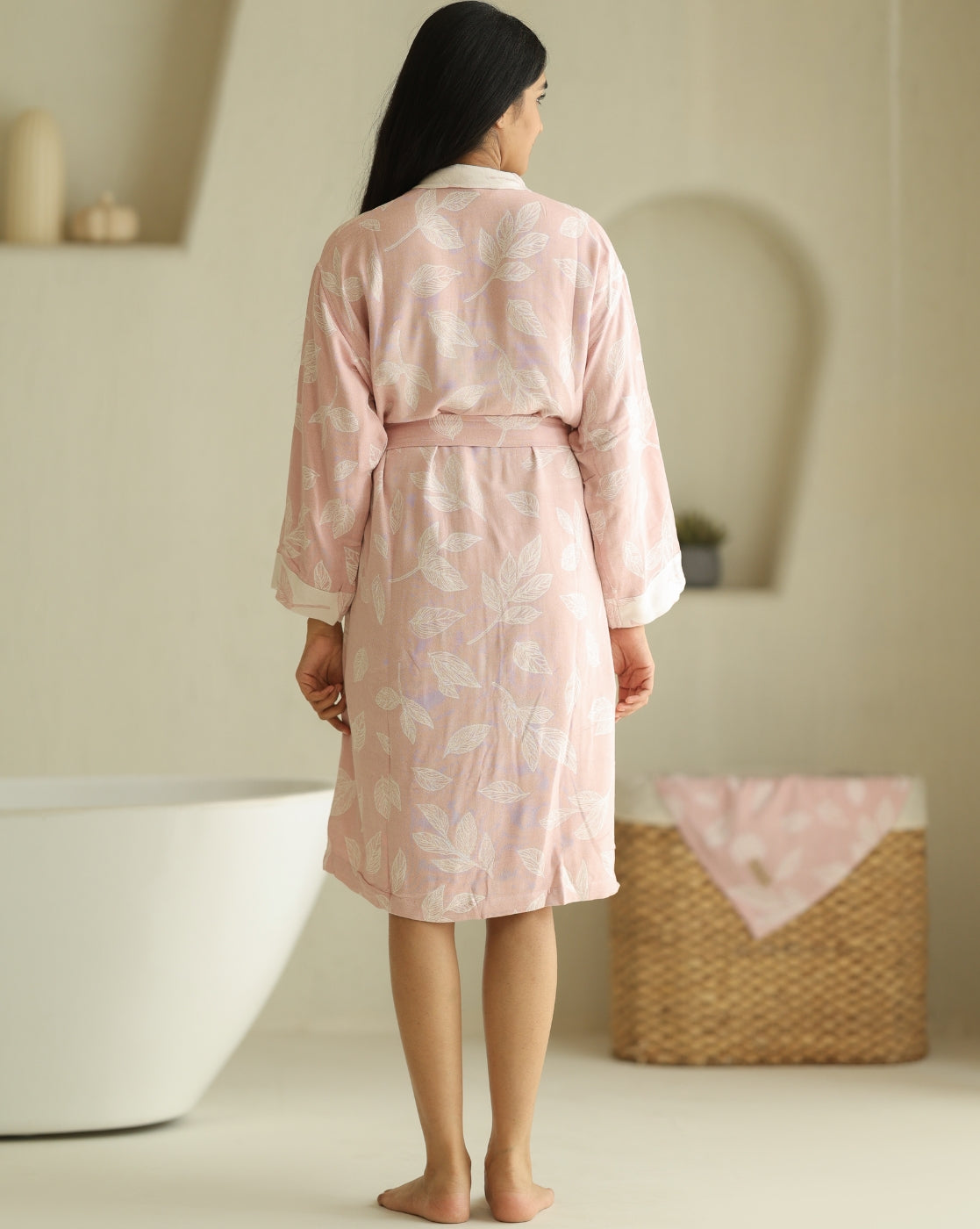 Botanica Jacquard Bamboo Bathrobes | Blossom Pink