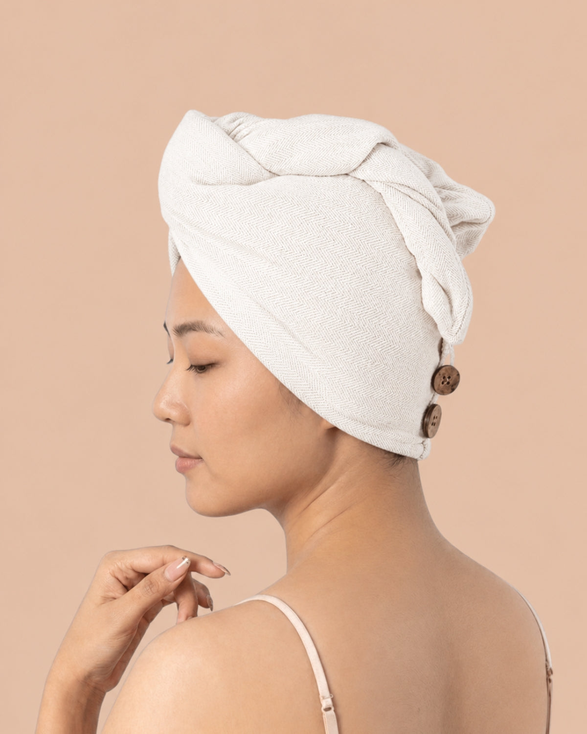 100% Bamboo Hair towel | Ivory