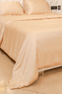 Beige Bamboo King Duvet Cover Set