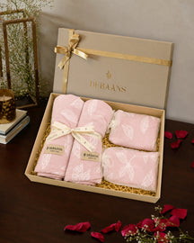4 pc jacquard towel gift set‚ 2 bath + 2 hand