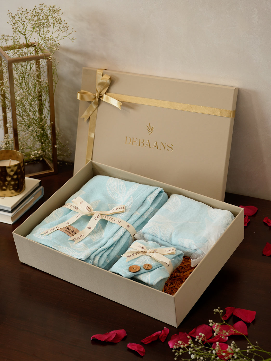 4 pc towel gift set – 1 bath + 2 hand + 1 hair towel