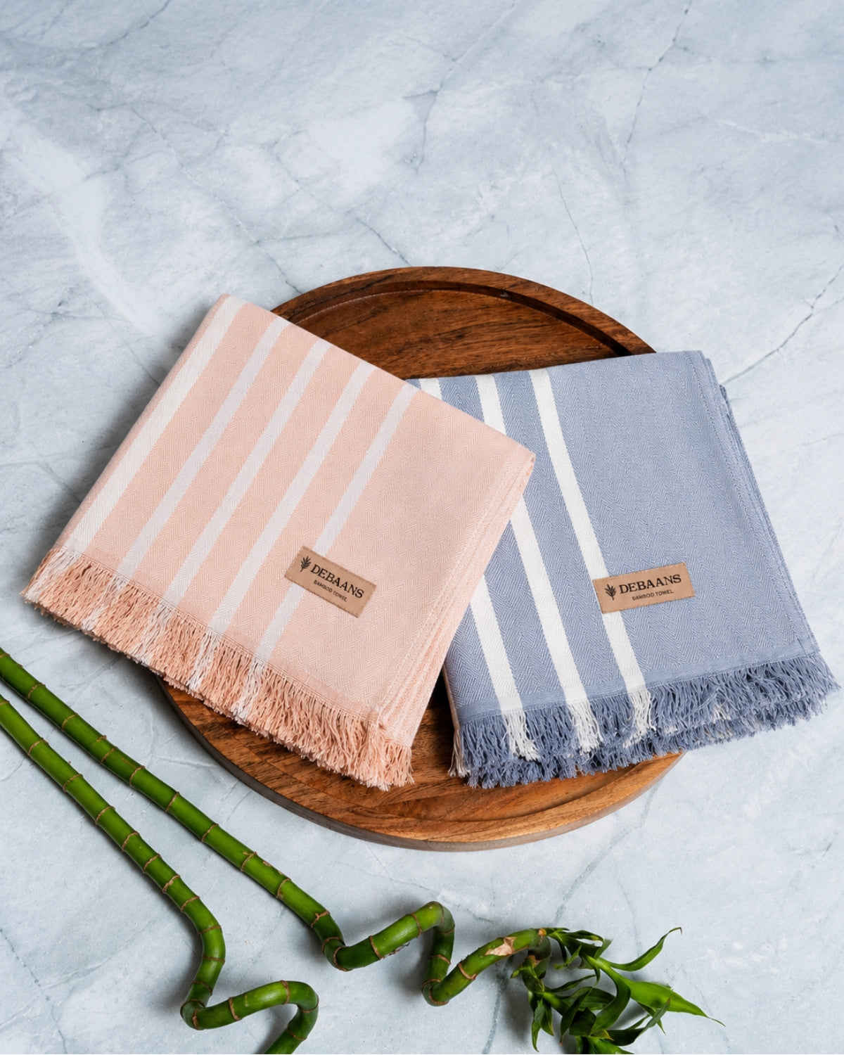 Gift Set of 2 Bath Towels with Candle