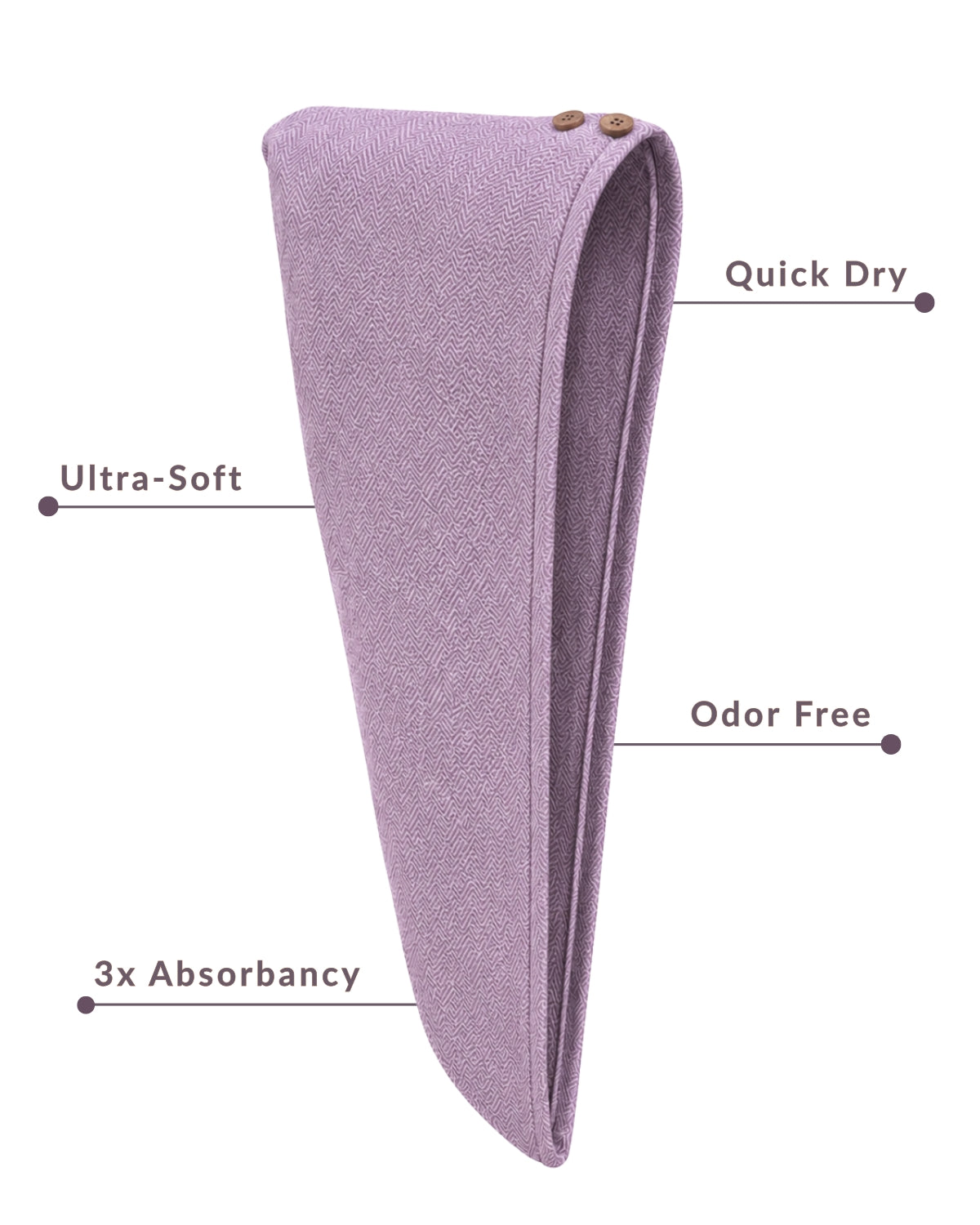 100% Bamboo Hair towel | Plum