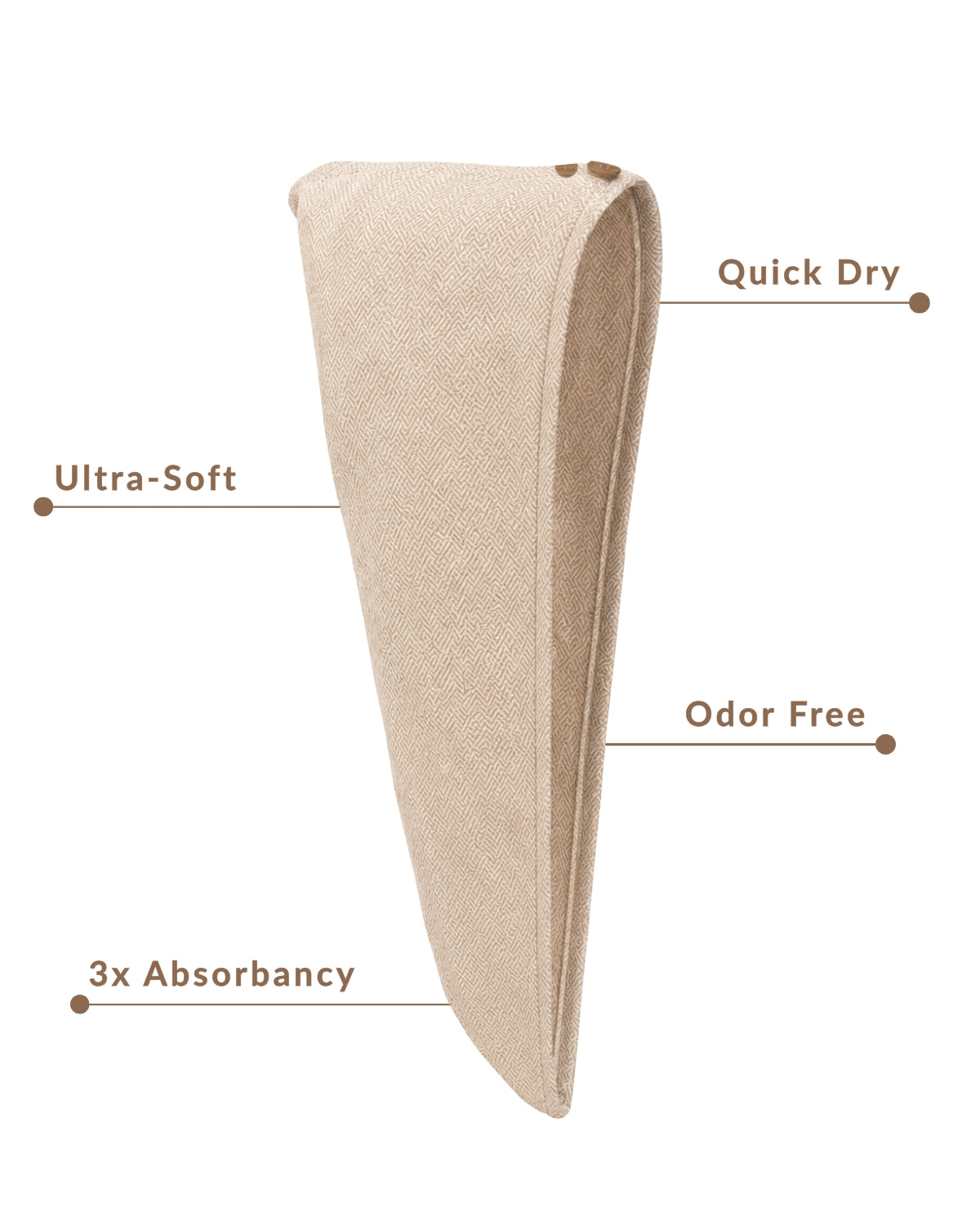 100% Bamboo Hair towel | Beige