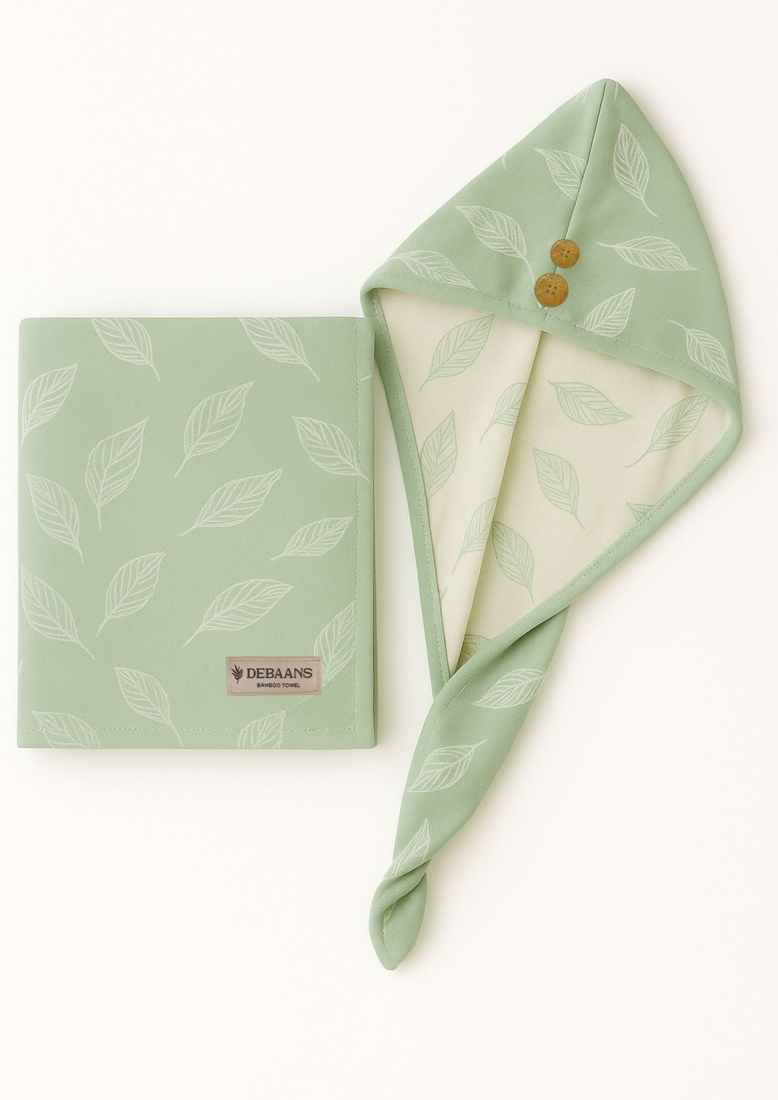 100% Bamboo Hair towel | Meadow Green