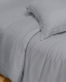 Grey Bamboo King Duvet Cover Set