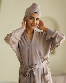 Plum Bamboo Bathrobes