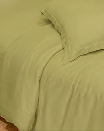 Green Bamboo King Duvet Cover Set