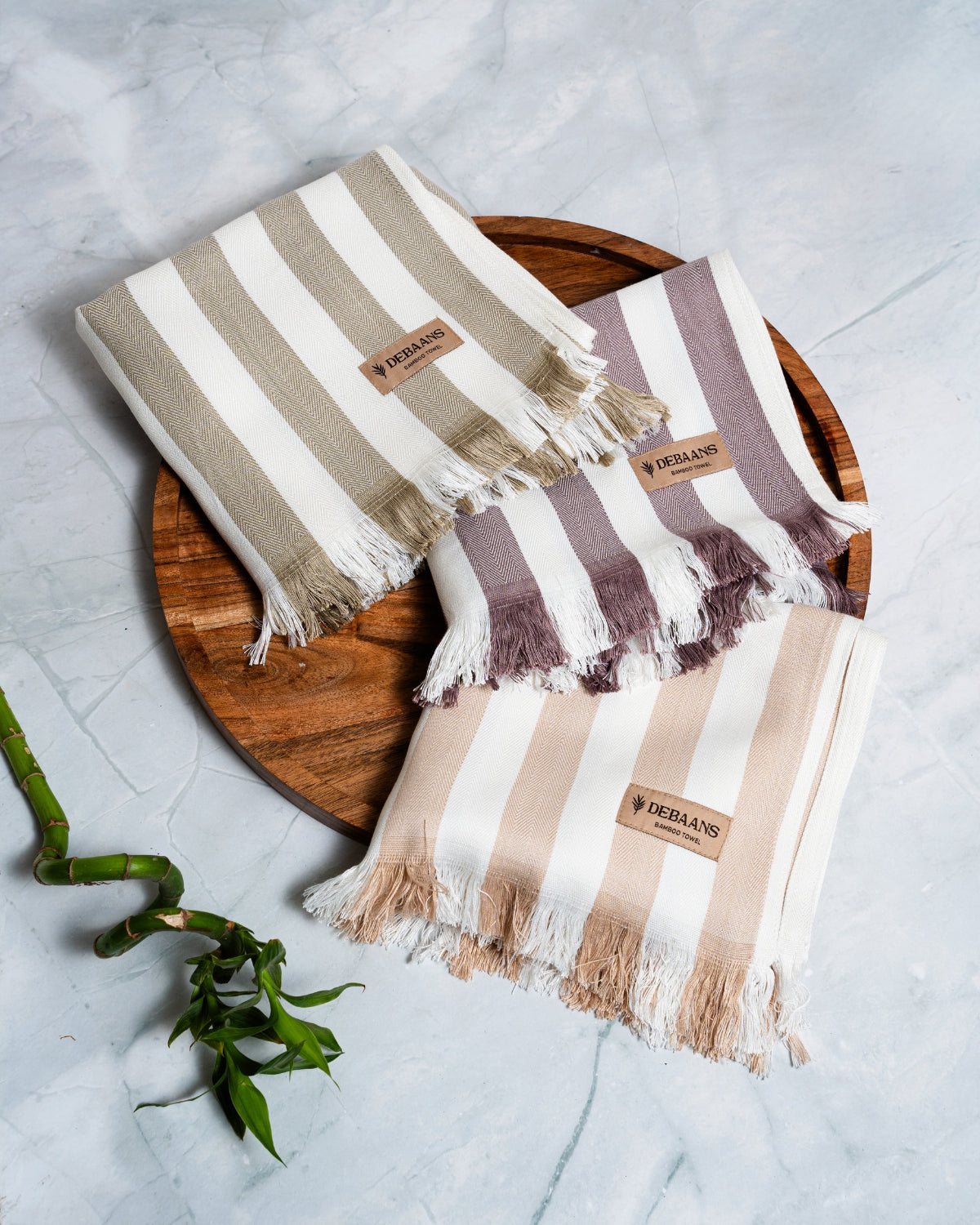 Set of 3 Bamboo Bath Towels