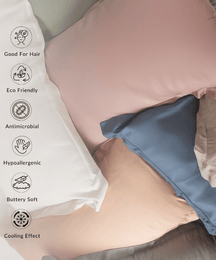 Steel blue bamboo bedsheet set Debaans