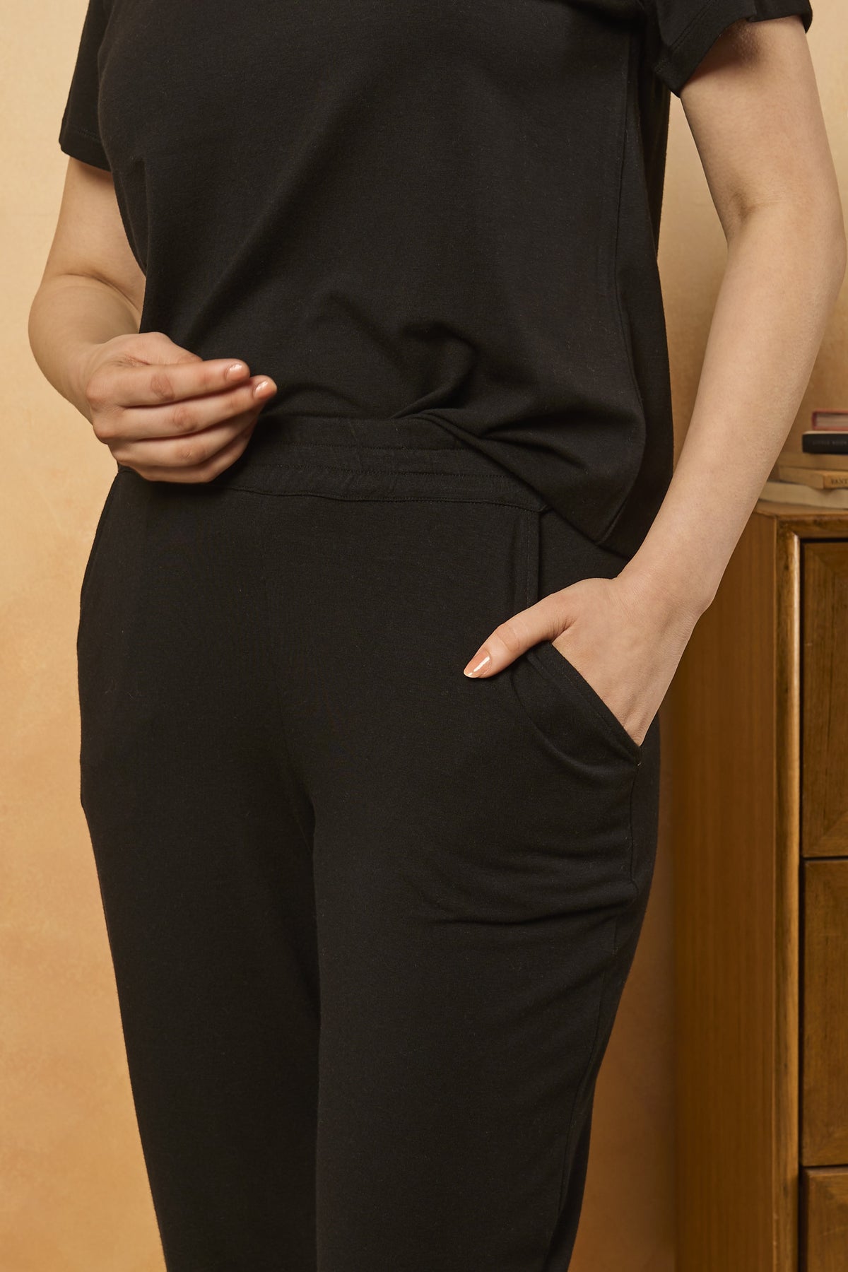 Basic Flared Pants - Black