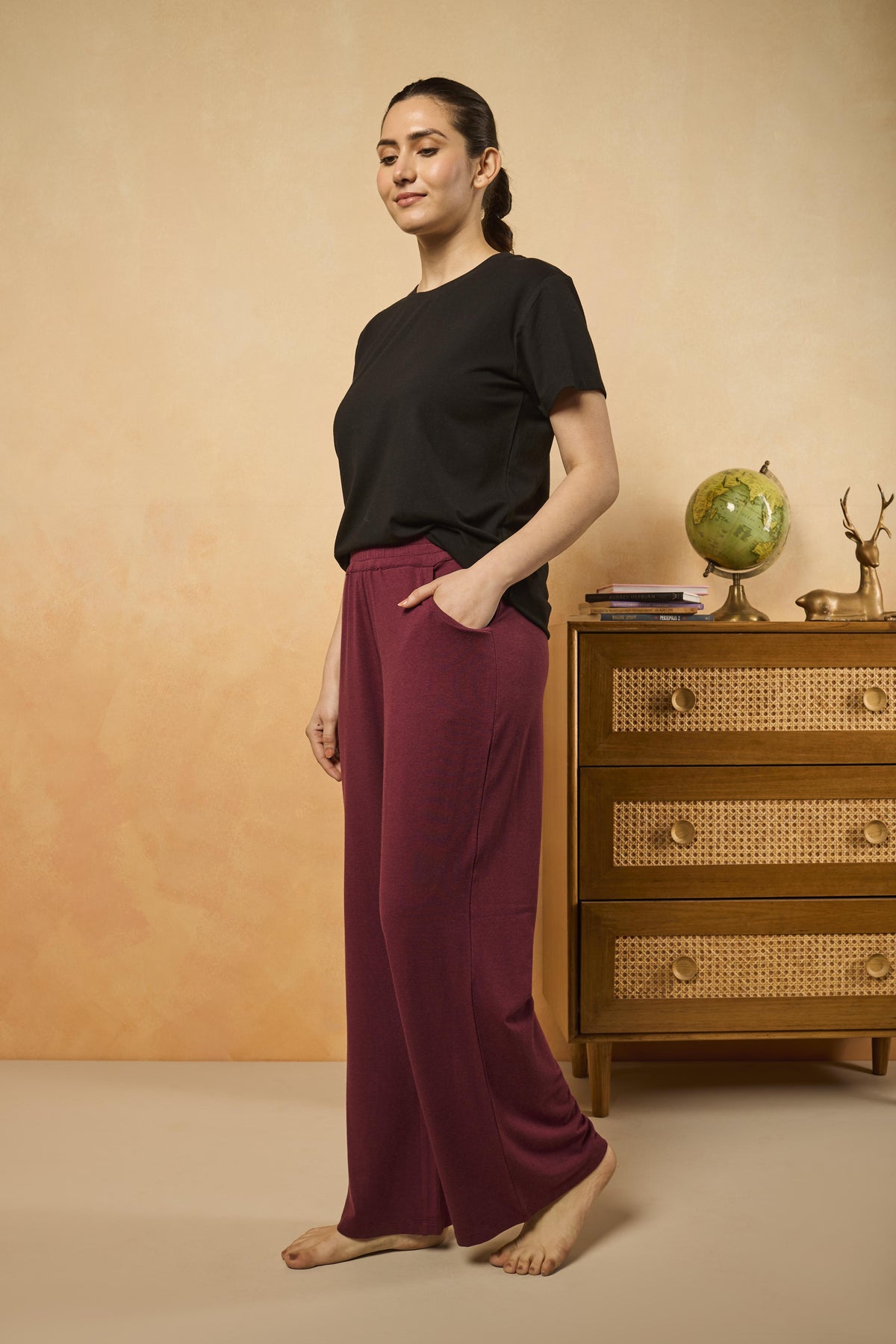 Basic Relaxed Pyjama - Wine