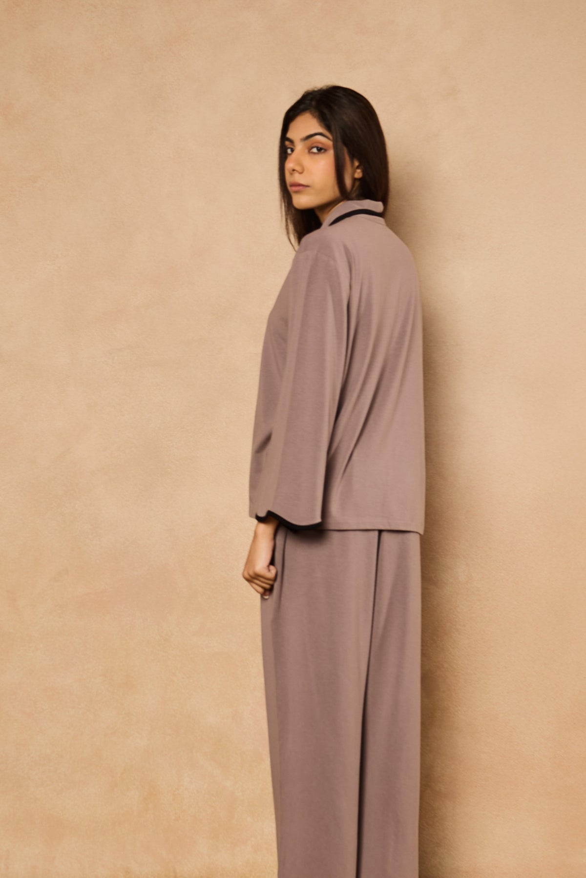 Anna Ocean Waves PJ Set - Steel Gray