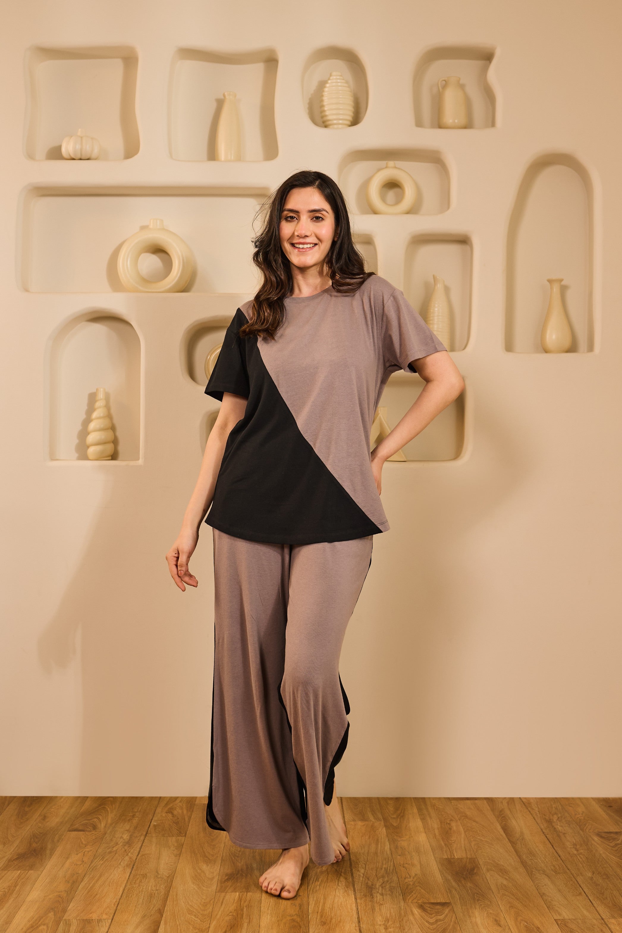 Kaia Dual Shade Lounge set – Black & Steel Gray