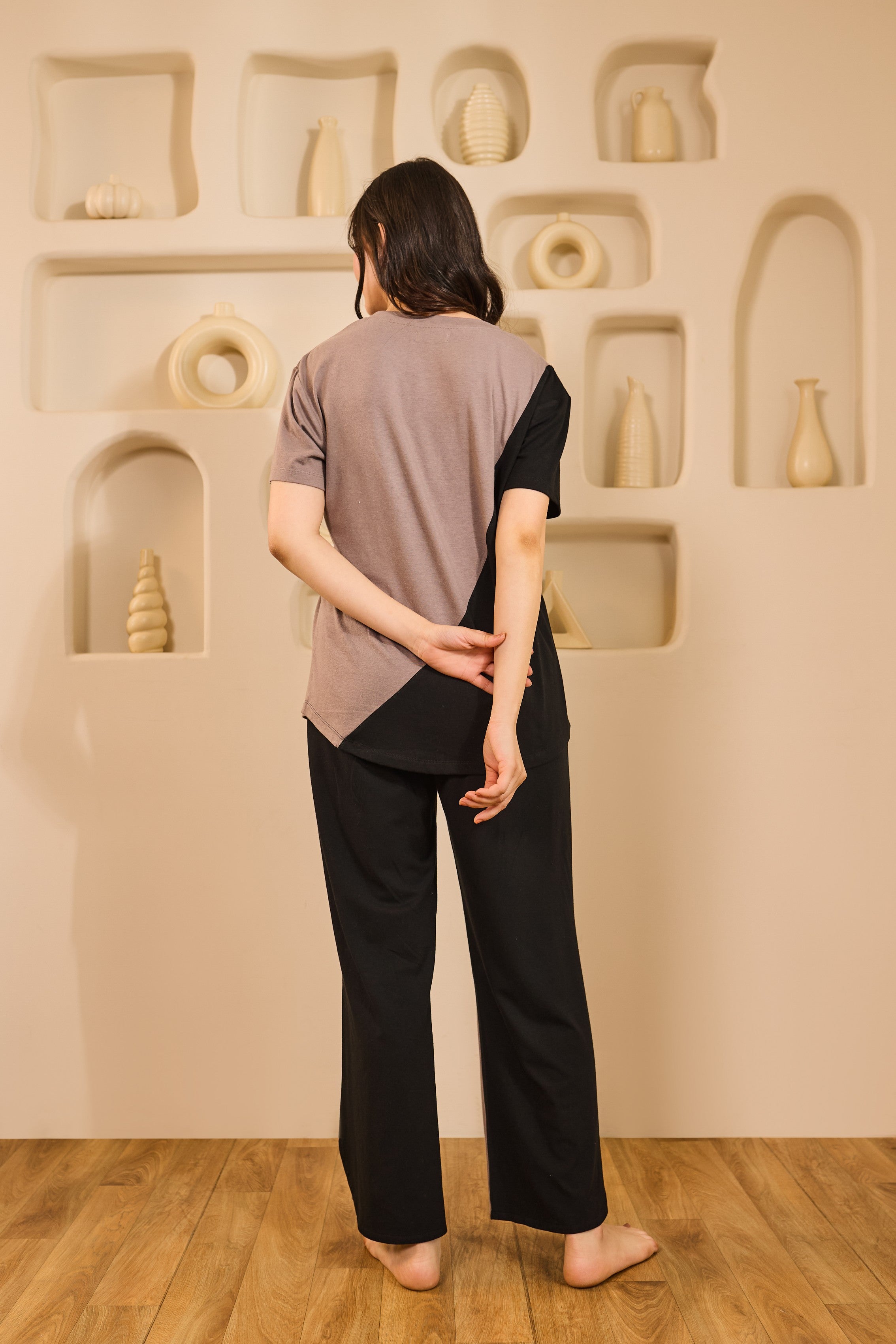 Kaia Dual Shade Lounge set – Black & Steel Gray