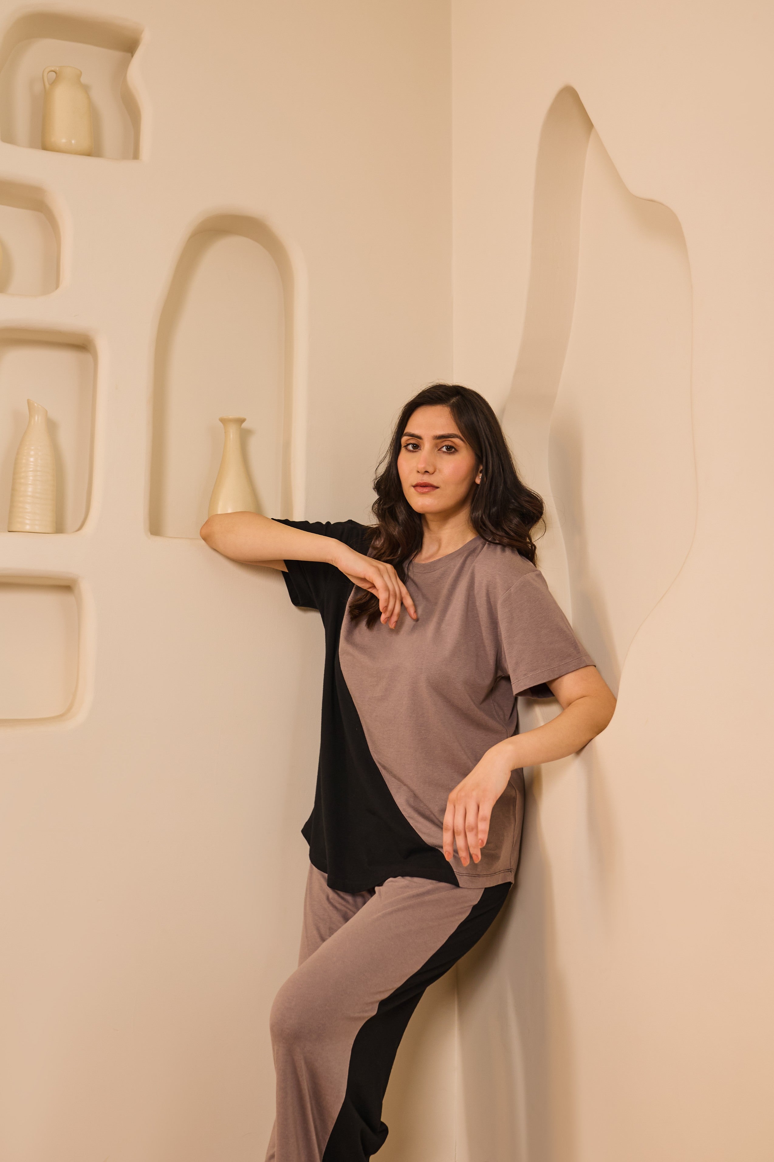 Kaia Dual Shade Lounge set – Black & Steel Gray