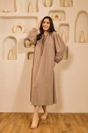 Nora Relaxed Fit Nightdress - Beige