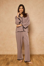 Anna Ocean Waves PJ Set - Steel Gray