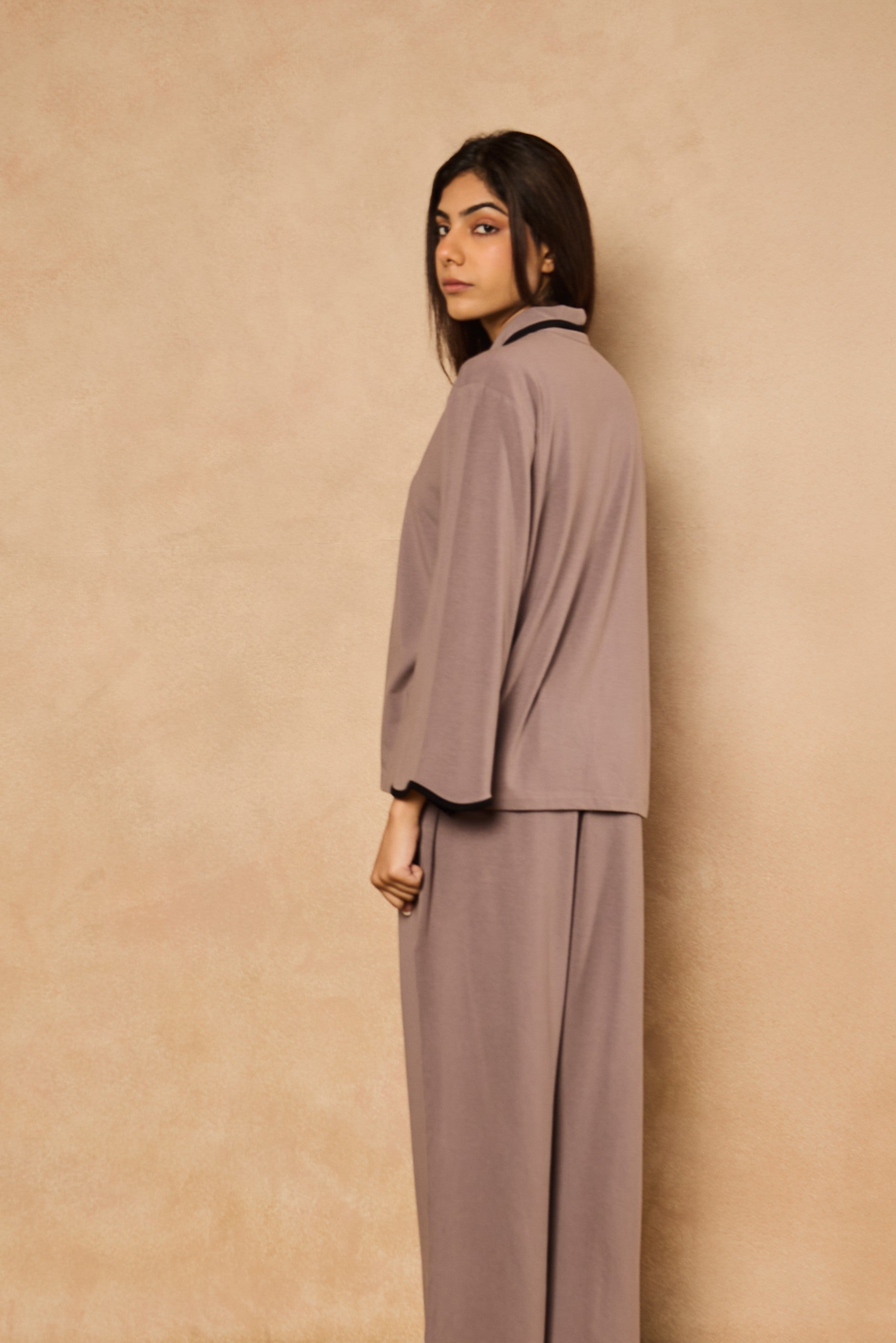 Anna Ocean Waves PJ Set – Steel Gray