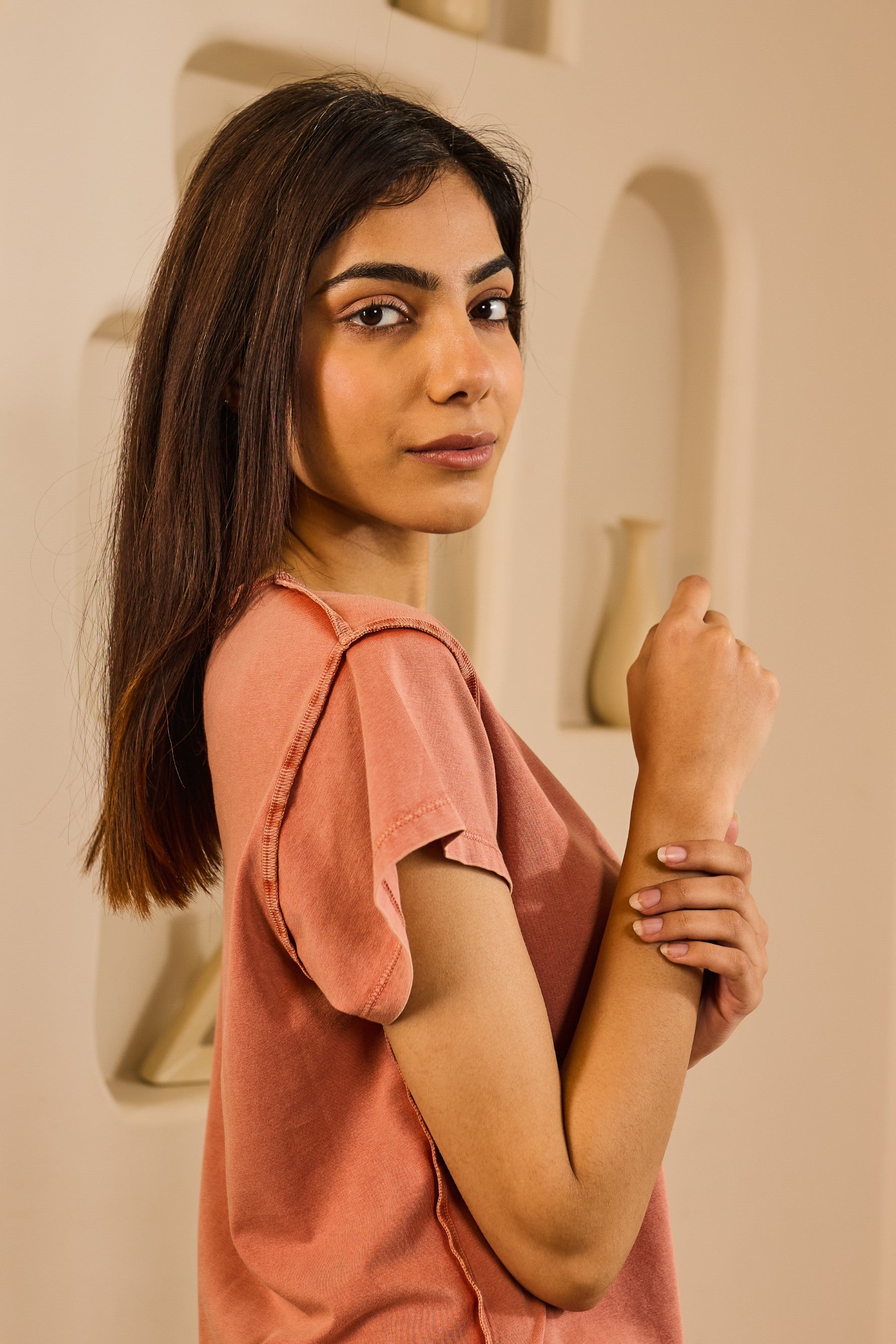 Ethel Outer Stitch Lounge Set - Rust