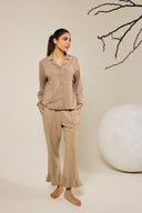 Fiona Full of Frills PJ Set - Beige