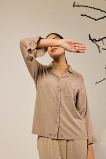 Fiona Full of Frills PJ Set - Beige